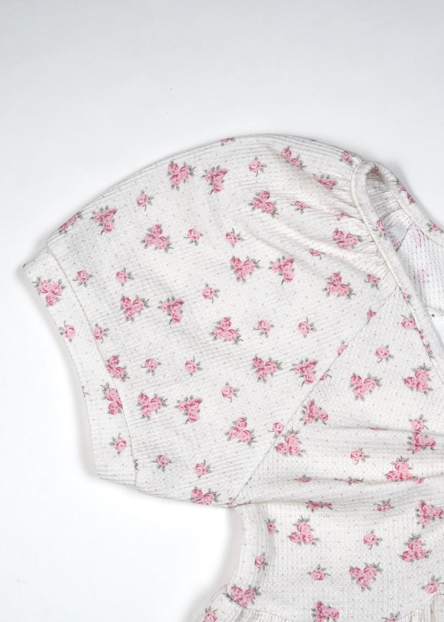 【8月初旬発送】flower waffle ribbon tunic
