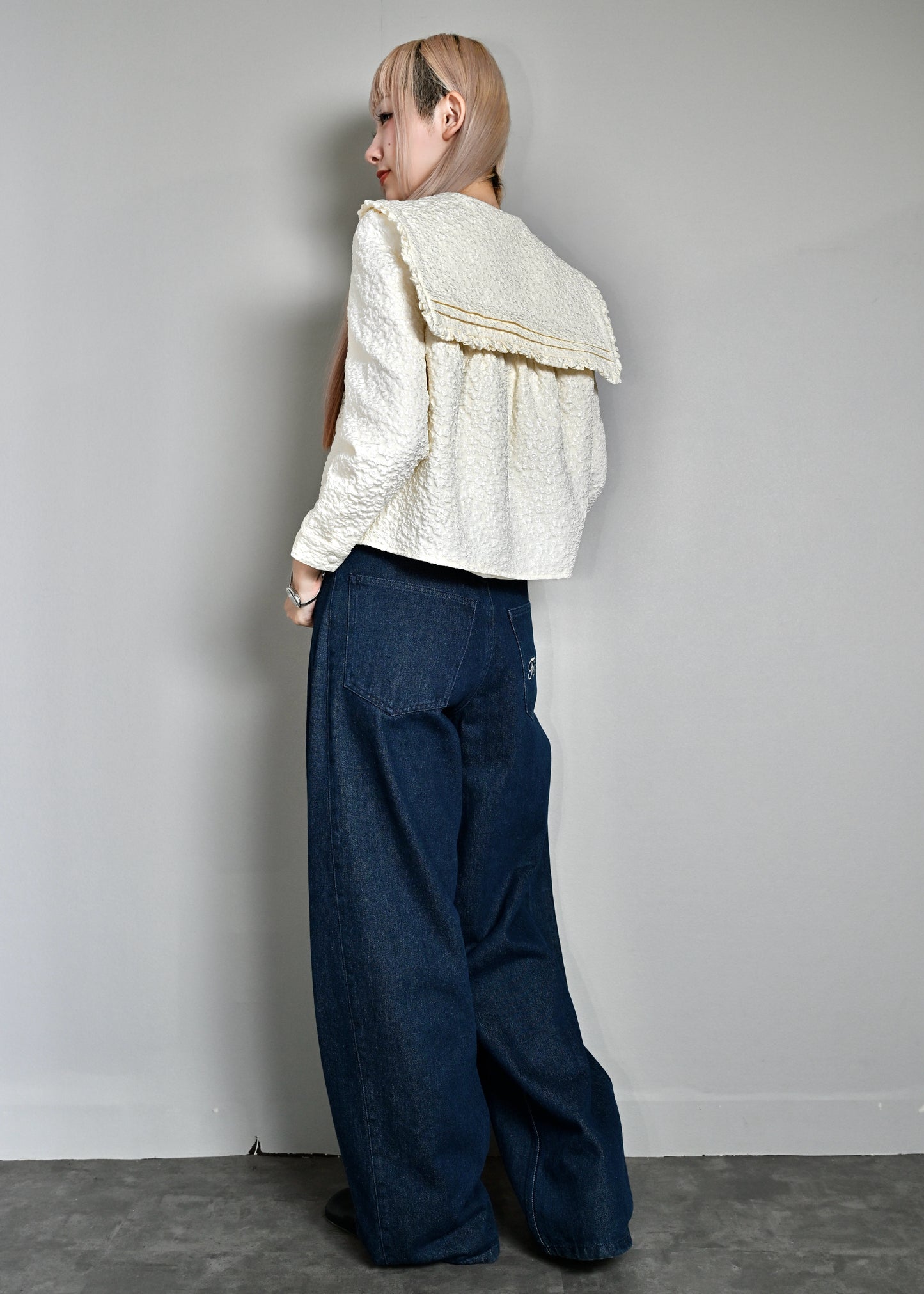 【8月下旬発送】glossy bloom sailor blouse