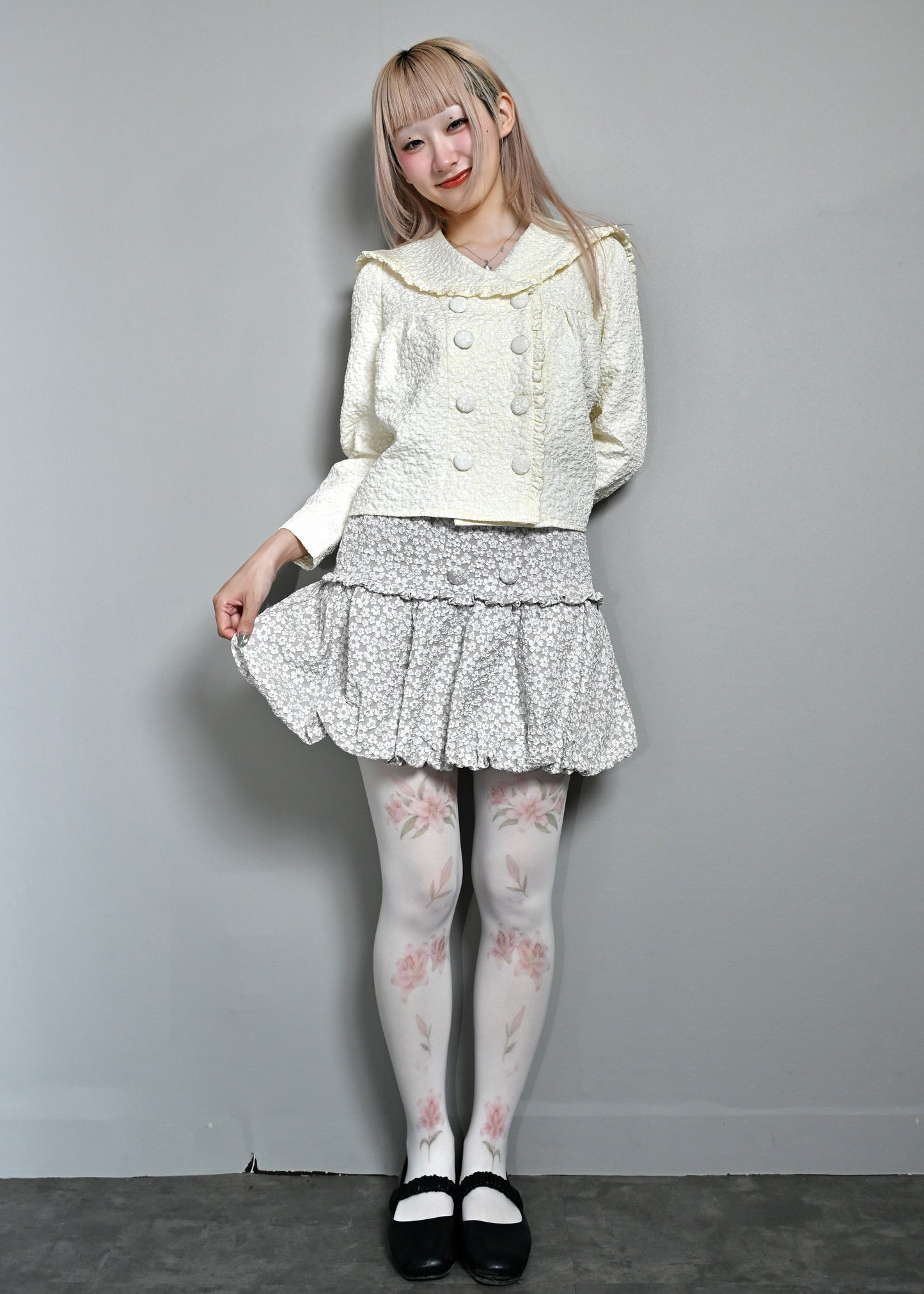 【8月下旬発送】glossy bloom balloon skirt