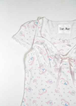 「swan's dream」lace cami dress