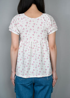 【8月初旬発送】flower waffle ribbon tunic