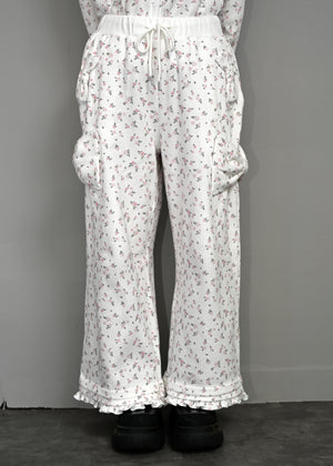 flower waffle ribbonful lounge pants