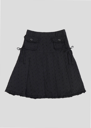 pleated cargo floral skirt
