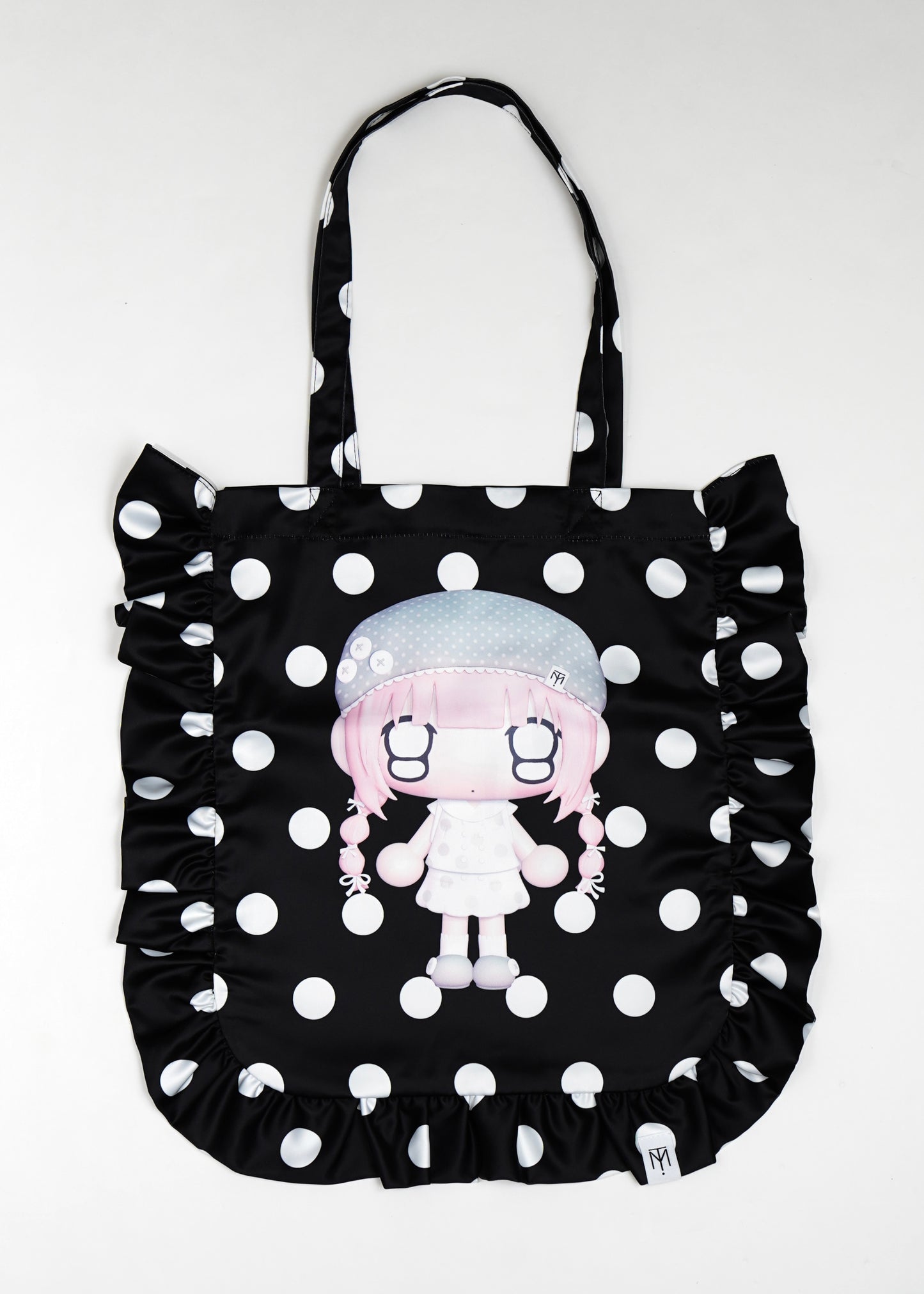 【HUHUEE】gallery girl satin frill bag