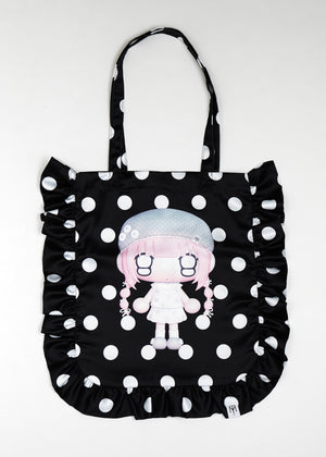 【HUHUEE】gallery girl satin frill bag
