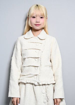 button up tweed jacket