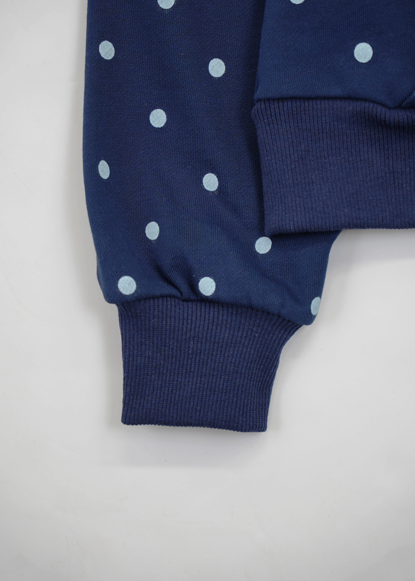 dot frill cotton zip hoodie