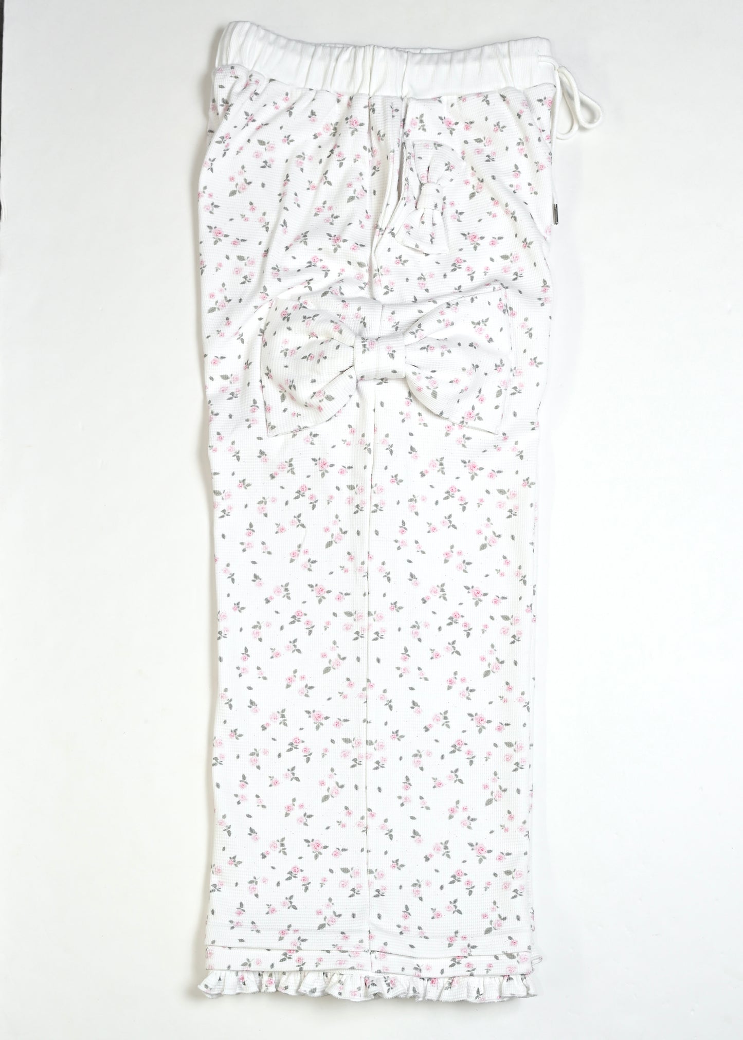 flower waffle ribbonful lounge pants