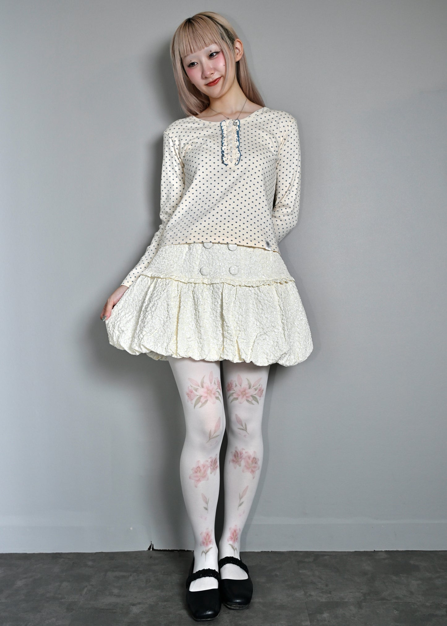 【8月下旬発送】glossy bloom balloon skirt
