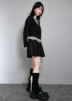 【8月下旬発送】glossy bloom balloon skirt