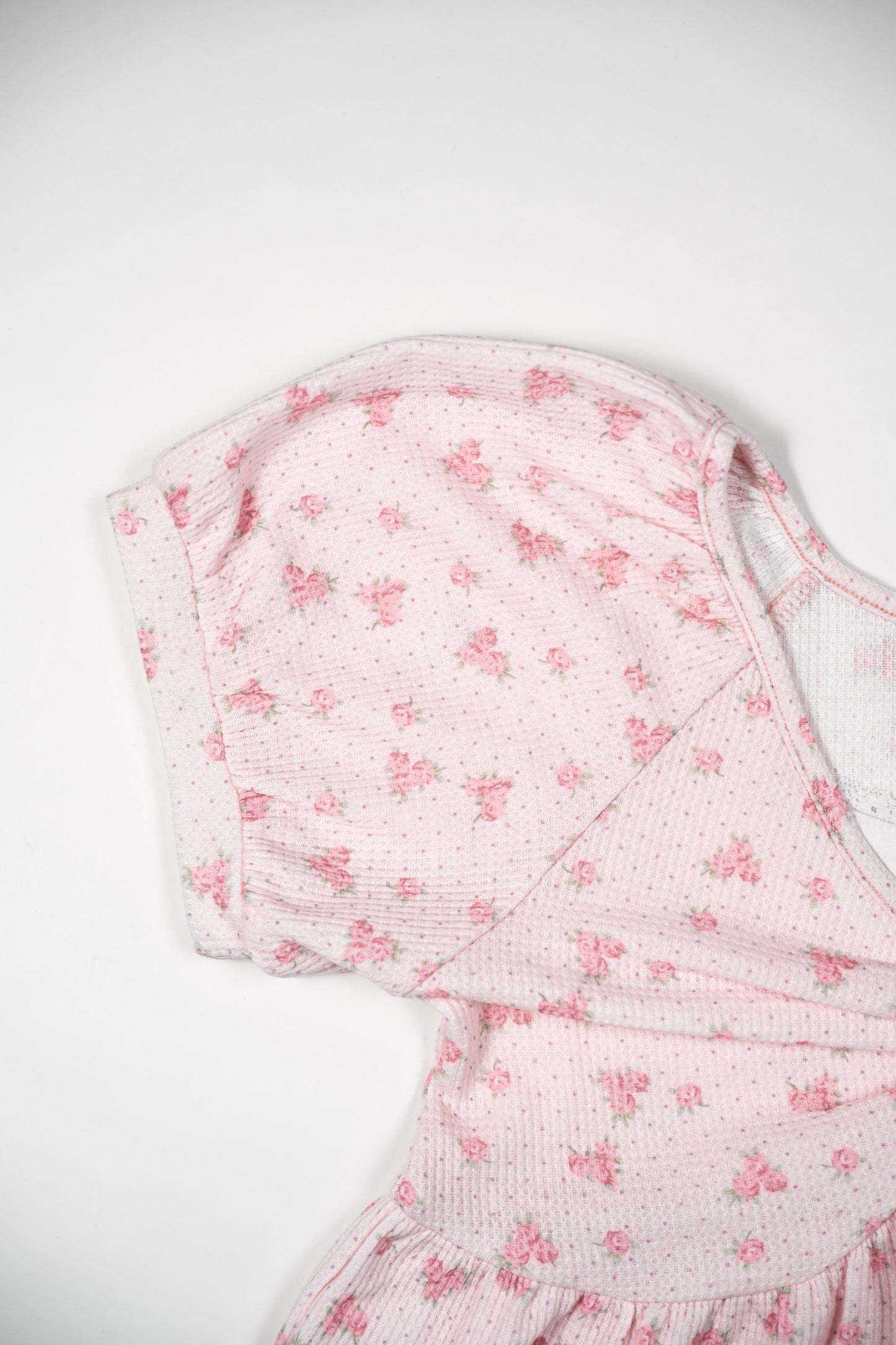 【8月初旬発送】flower waffle ribbon tunic