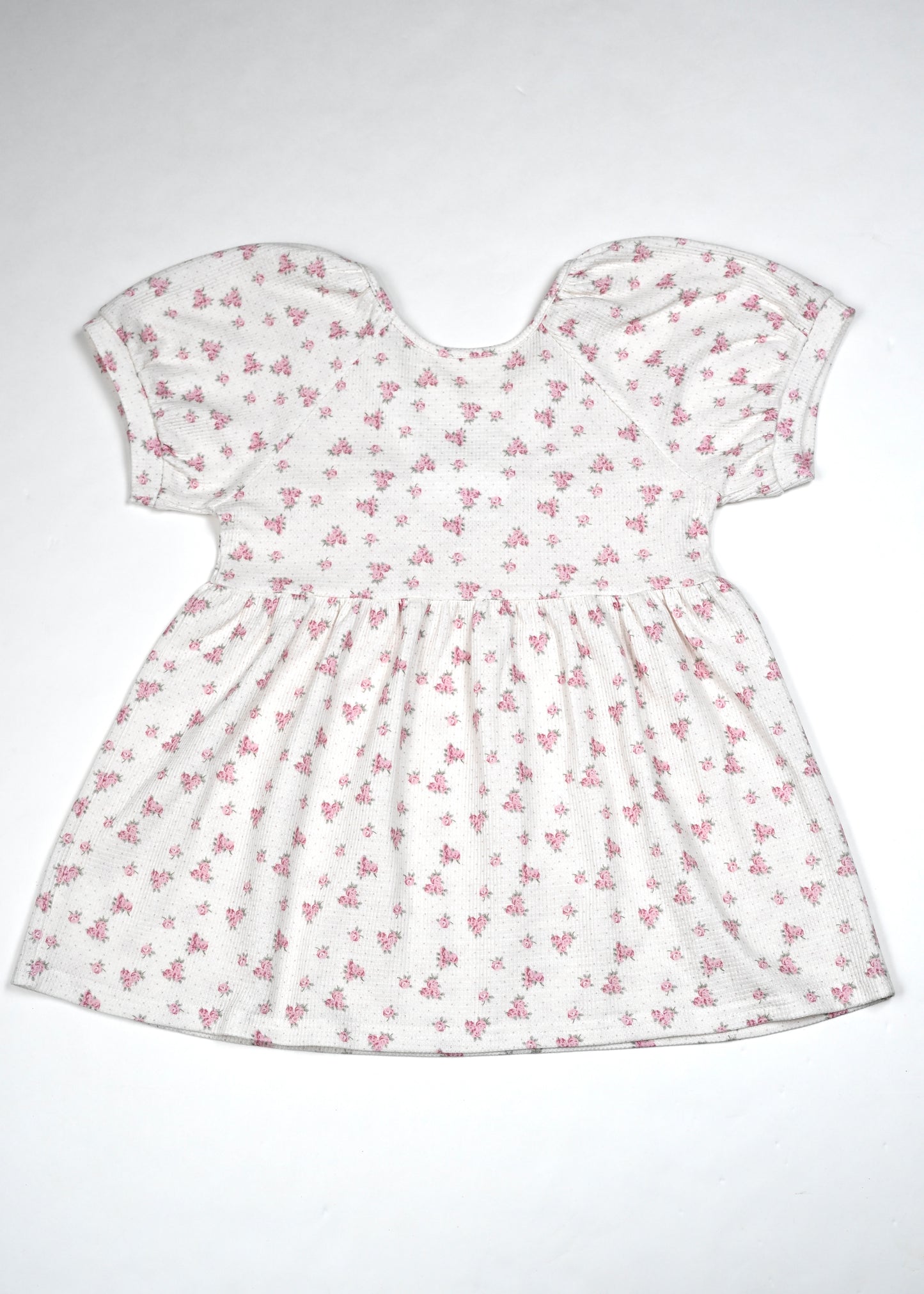 【8月初旬発送】flower waffle ribbon tunic