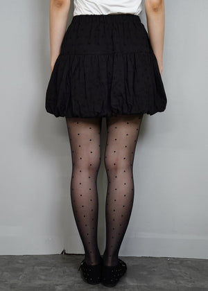 cotton dot stitch balloon skirt