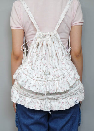 flower waffle frill knapsack