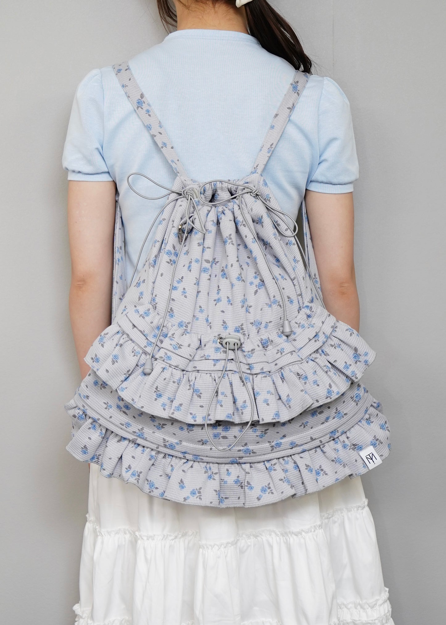 flower waffle frill knapsack