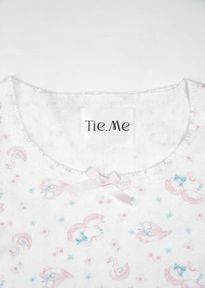 「swan's dream」lace Tee