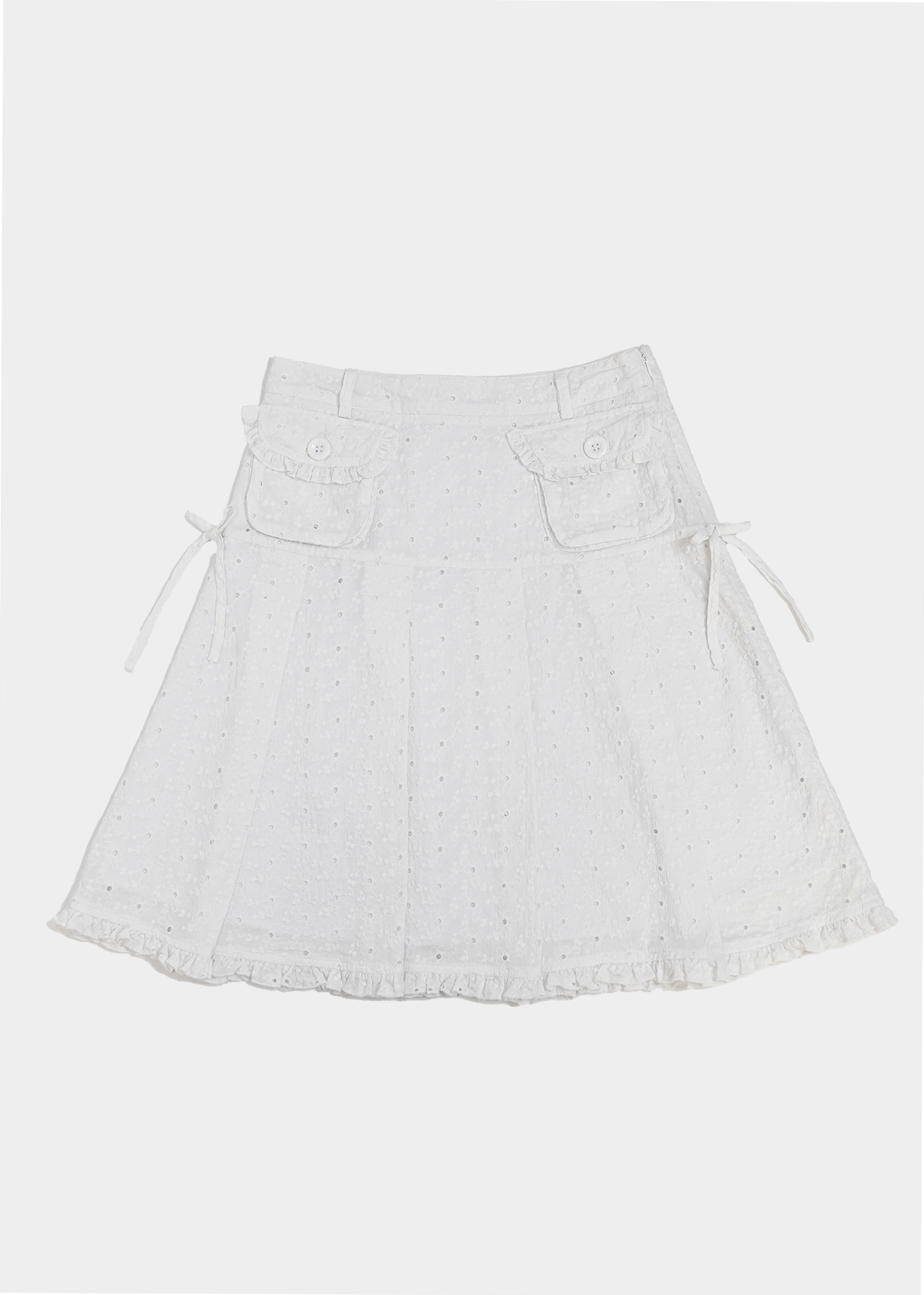 pleated cargo floral skirt