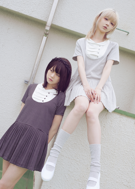 button up yoke dress
