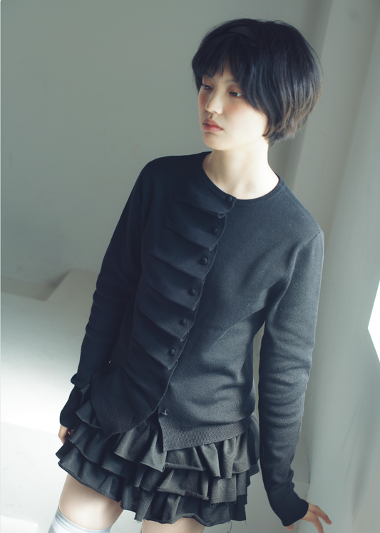 button up knit-boxy fit