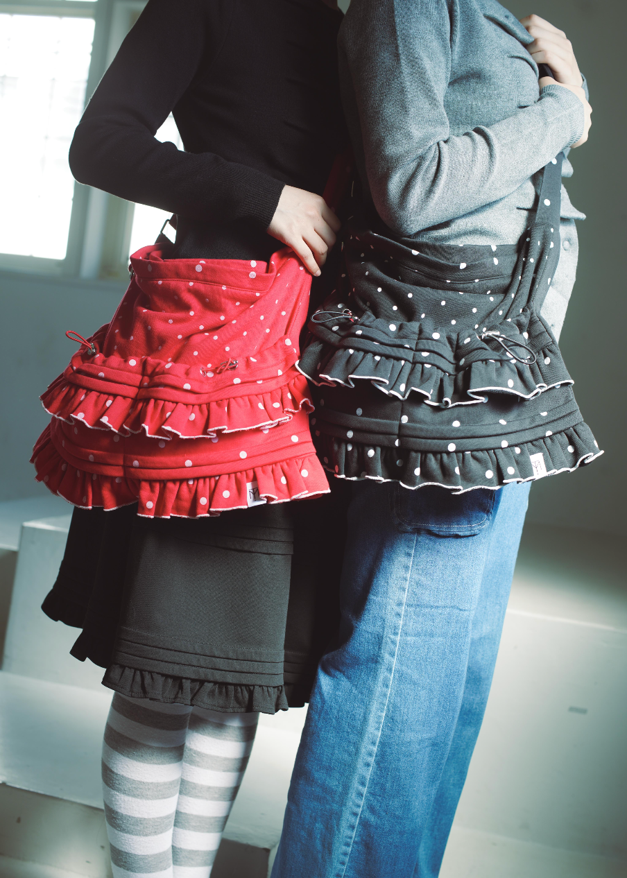 dot frill 2-way tote bag