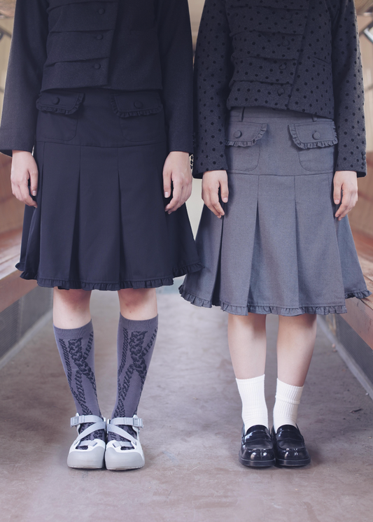 pleated cargo skirt