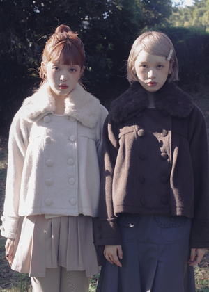 【12月上旬発送】grace fur collar wool coat