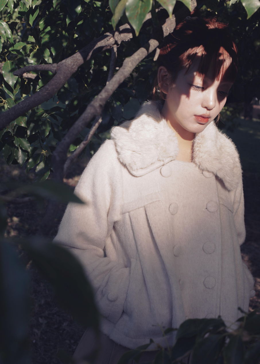 【12月上旬発送】grace fur collar wool coat
