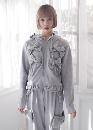 ribbonful zip hoodie