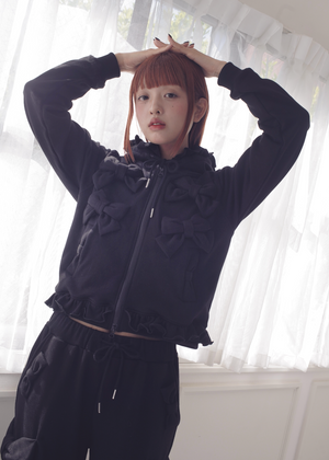 ribbonful zip hoodie