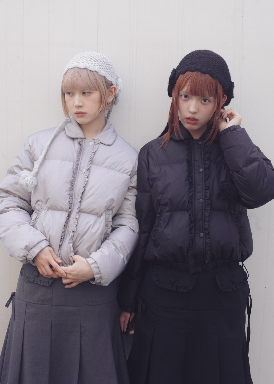 soft frill down jacket