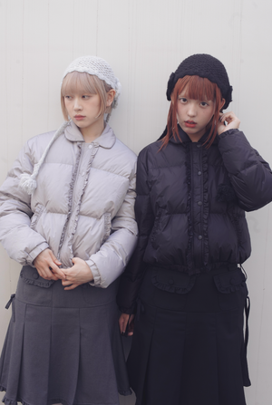 soft frill down jacket