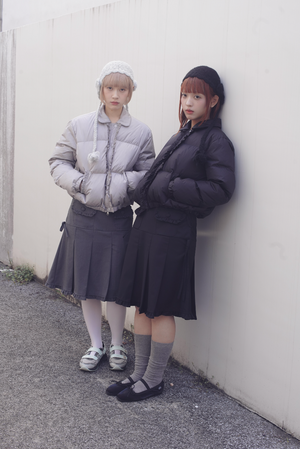 soft frill down jacket