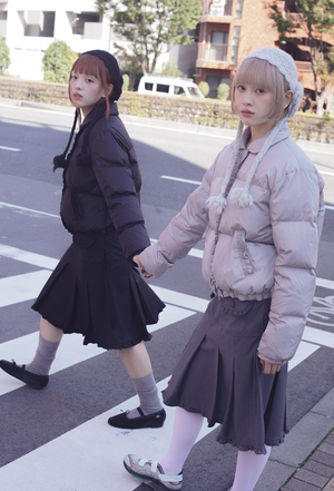 soft frill down jacket