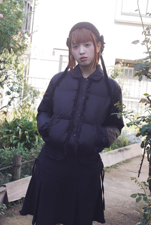 soft frill down jacket