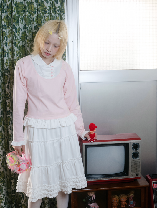 button up shirt layered tee