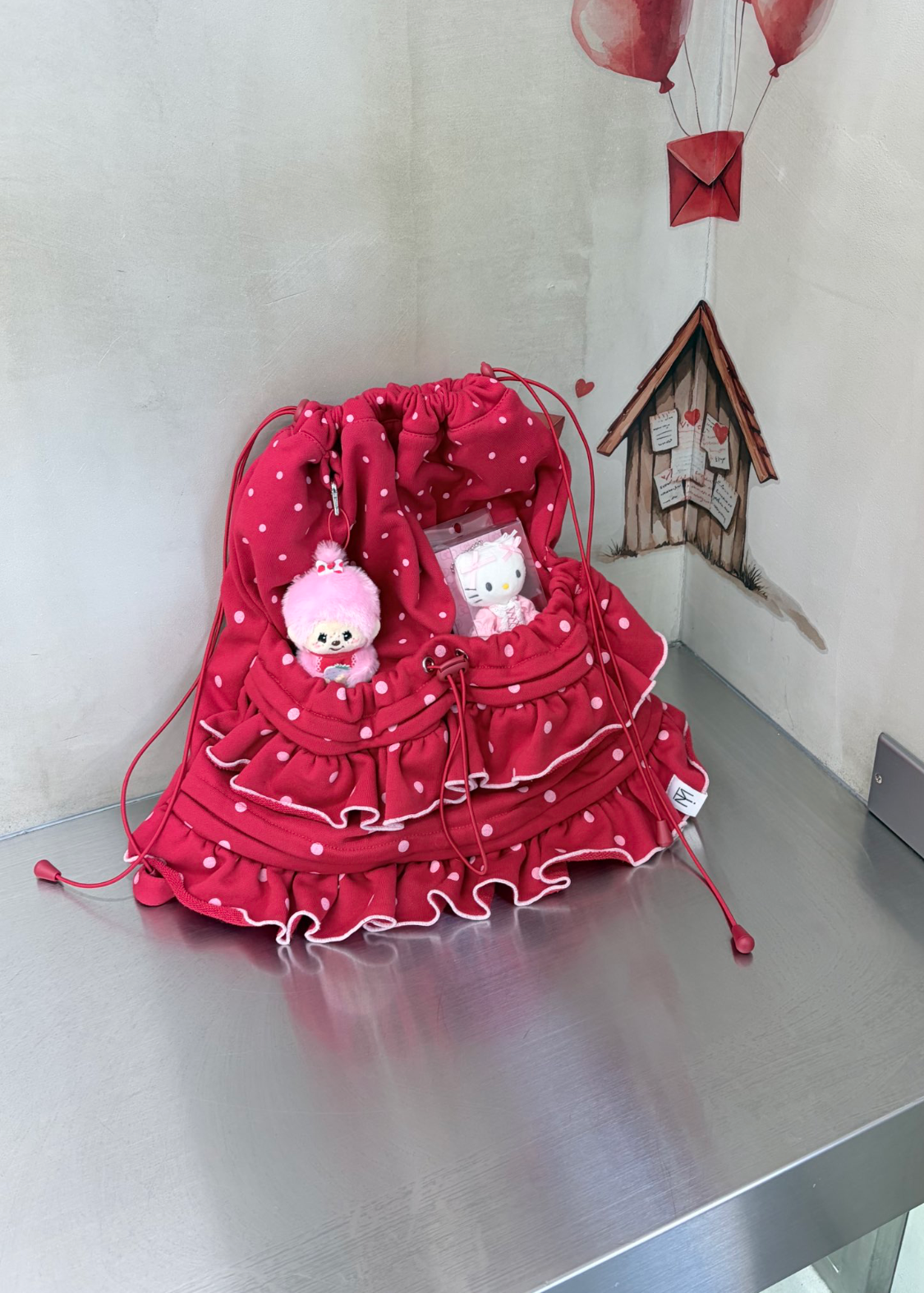dot frill knapsack