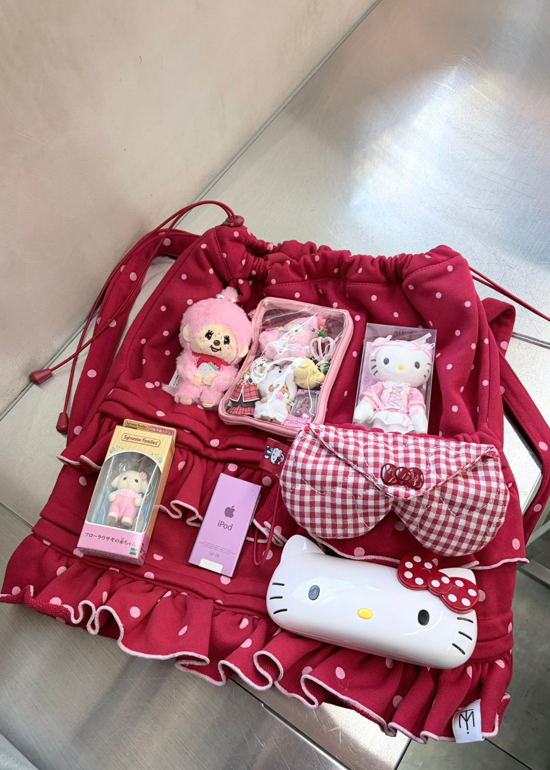 dot frill knapsack