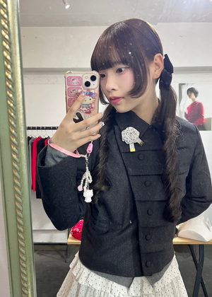 button up wool jacket