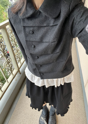 button up wool jacket