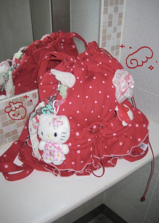 【再入荷】dot frill knapsack