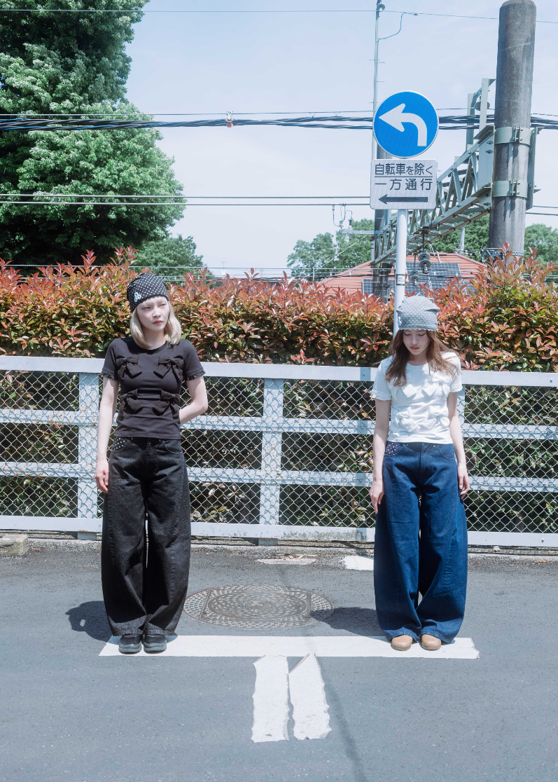 secret dot longline denim