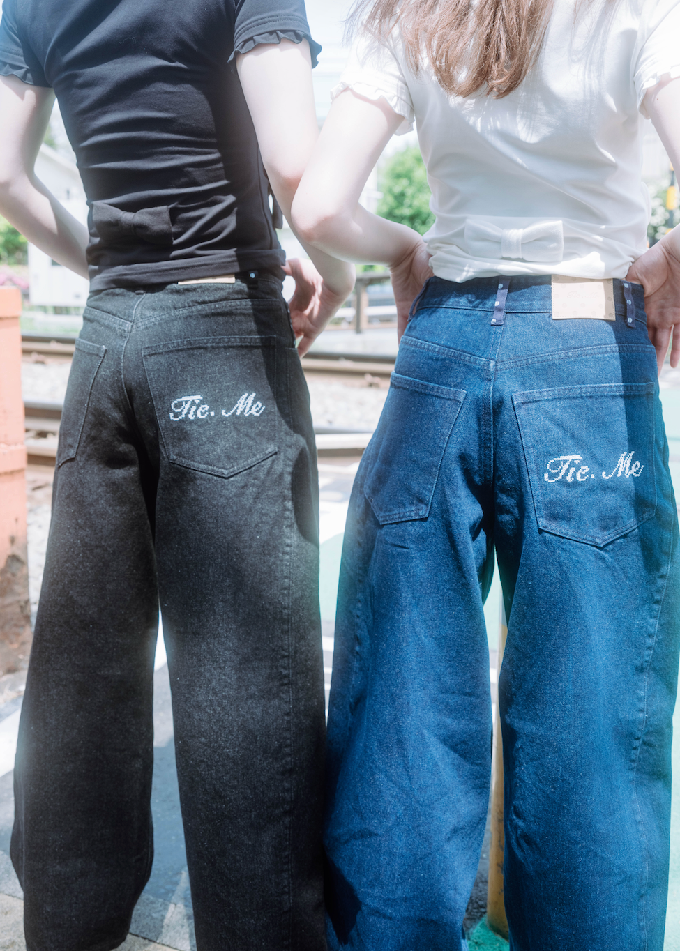 secret dot longline denim