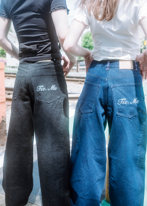 secret dot longline denim