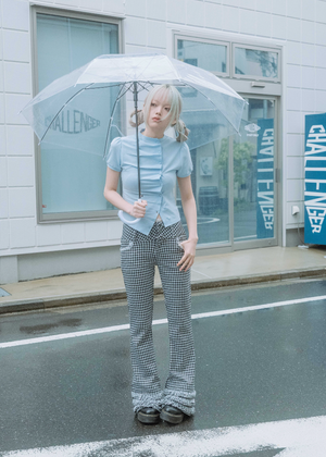 vintage lace gingham pants