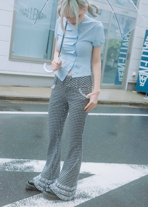 vintage lace gingham pants
