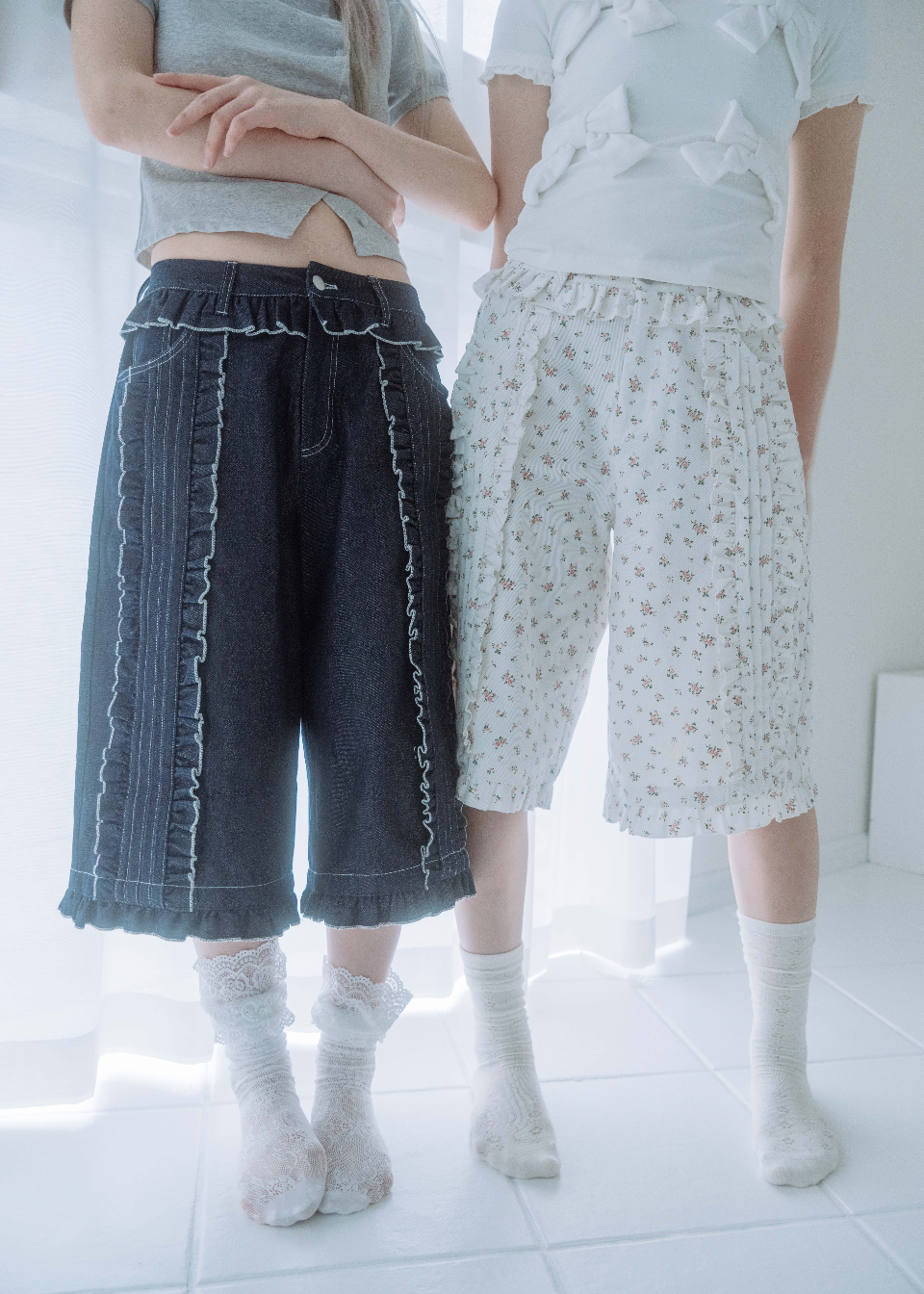 Lily’s petal denim pants