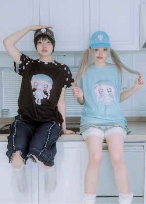 【HUHUEE】gallery girl Tee-boxy