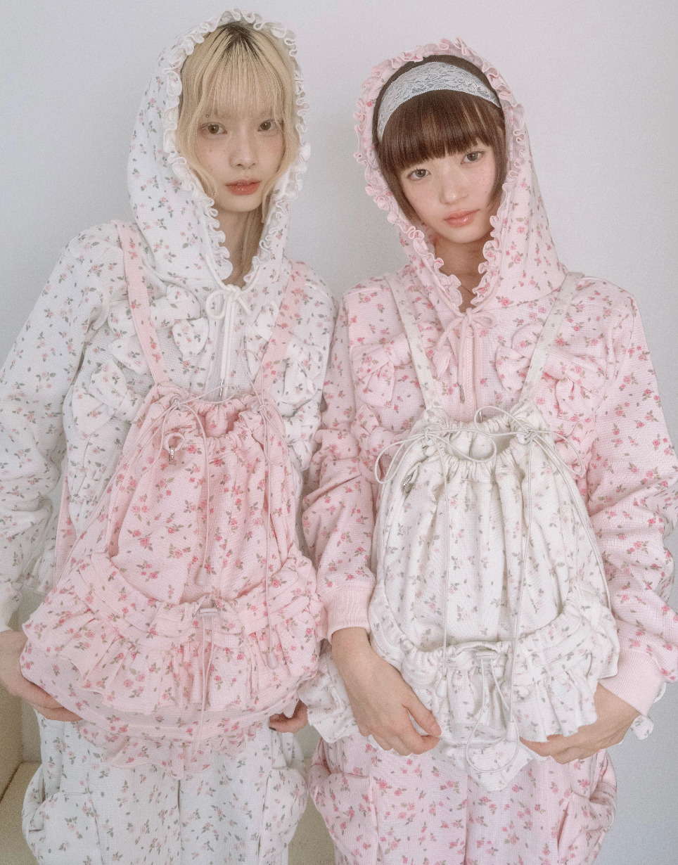 flower waffle frill knapsack – Tie.Me