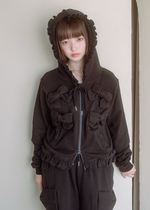 ribbonful zip hoodie