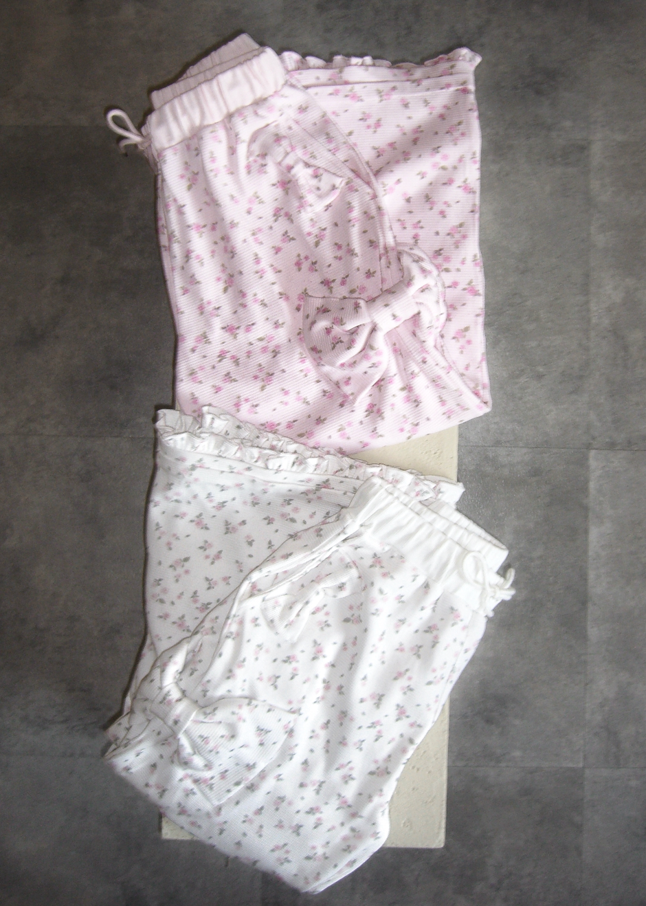 flower waffle ribbonful lounge pants